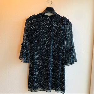 Adorable Top Shop black polka dot dress